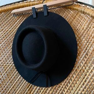 COPY - Lack of Color Black Wide Brim Boater Hat